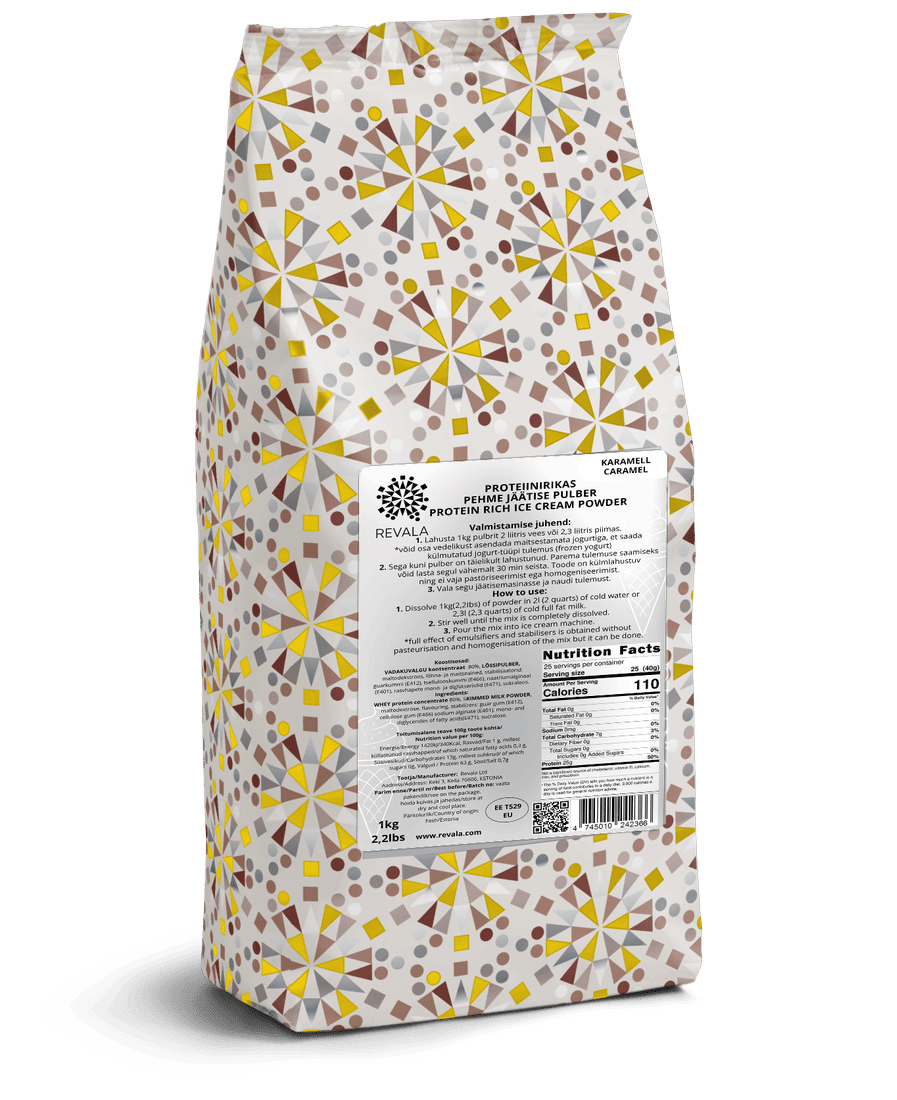 Revala protein rich soft ice cream powder 1 kg bag