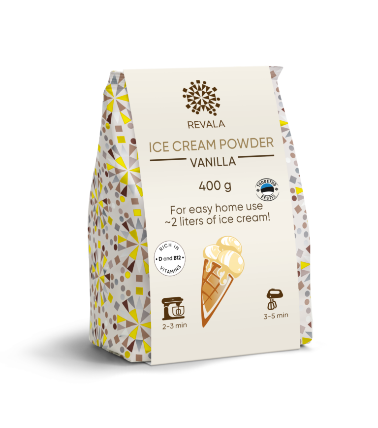 ICE CREAM POWDER FOR MAKING WITH A MIXER